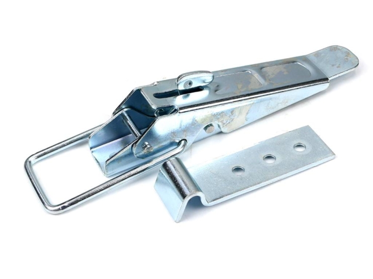 Spinacz zaczep zamek burty uniwersalny 310 mm x 30 mm z zabezpieczeniem klamra z drutu fi-5mm