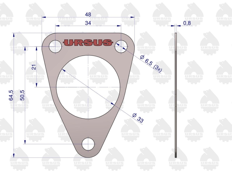 Uszczelka pompy zasilającej krążelit 0.8mm C-360 ORYGINAŁ URSUS 2