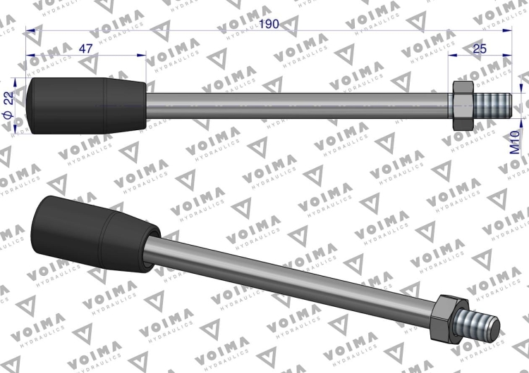 Dźwignia do rozdzielacza hydraulicznego 80L VOIMA 2