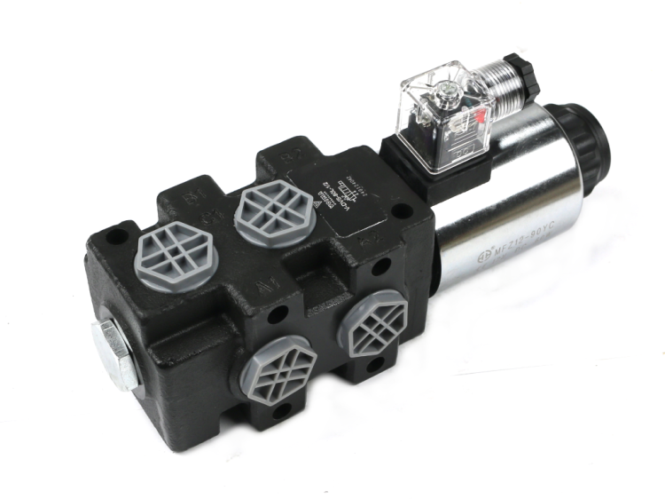 Dzielnik zawór elektrozawór kierunkowy elektromagnetyczny kontroli (SVV6/2-90L) 12V DC 6/2 G1/2 80L VOIMA 2
