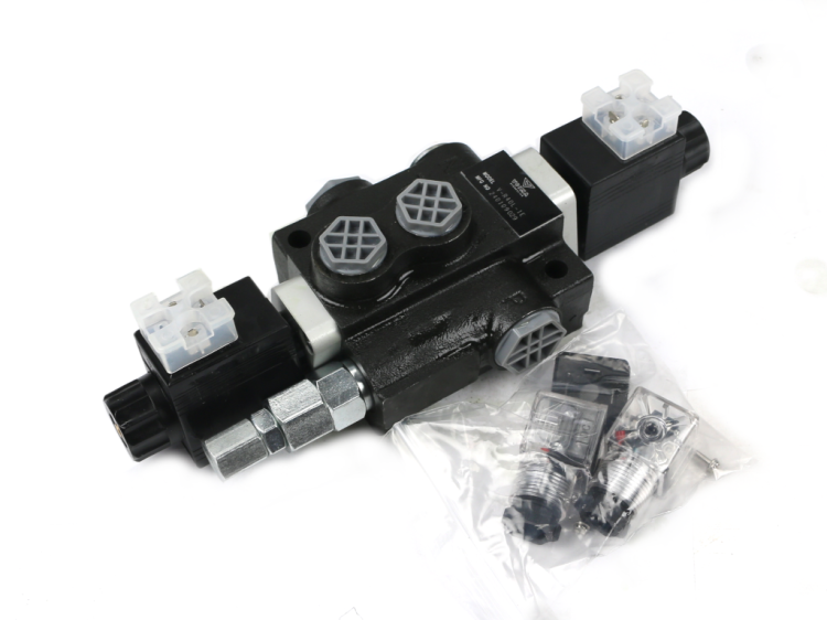 Rozdzielacz hydrauliczny 1-sekcyjny sterowany elektrycznie 12V 40L VOIMA 2