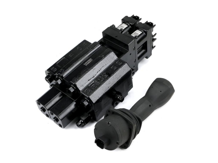 Proporcjonalny rozdzielacz hydrauliczny do ładowaczy LS (Load Sense) 2-sekcyjny max przepływ 90L 1-sekcja pływająca - sterowany elektrycznie (CANBUS) 2