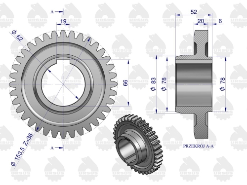 Koło III biegu C-360 ORYGINAŁ URSUS 2