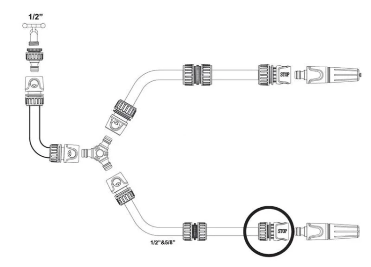 Szybkozłączka 1/2" - z waterstop Teger (opakowanie 24szt) 5