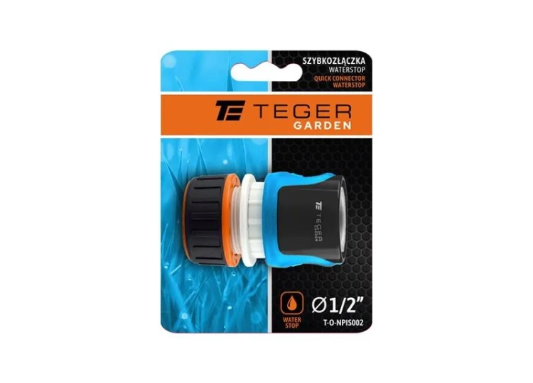 Szybkozłączka 1/2" - z waterstop Teger (opakowanie 24szt) 2