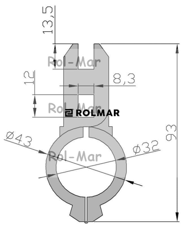 Piasta drążka motowideł John Deere Z55823 2