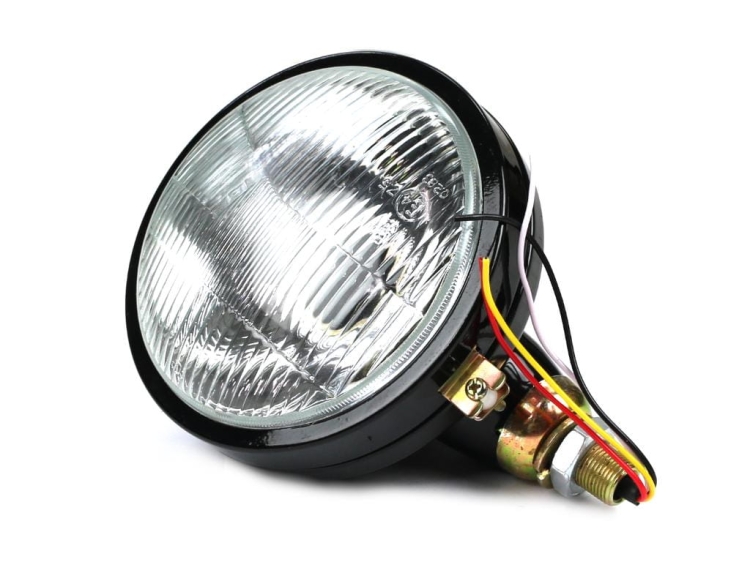 Reflektor przedni lewy (metalowy) na żarówkę z kołnierzem H4 C-330/360 import