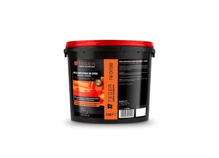 Pasta maść montażowa do opon - PROFESSIONAL (czerwona) 4 kg Teger