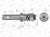 Sworzeń z gwintem T-SG22502240140.1 fi 22/50 mm M22x1.5/40 mm 140 mm TEGER 3
