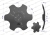 Talerz skrajny prawy fi 560 mocowanie 4/98 grubość 4,5 mm stal borowa Waryński  2