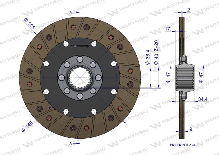 Tarcza sprzęgła Deutz 2316746 WARYŃSKI 3
