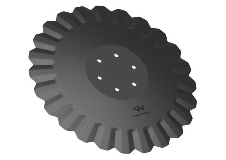 Talerz tłoczony fi 510 mocowanie 6/120 grubość 4,5 mm stal borowa Waryński
