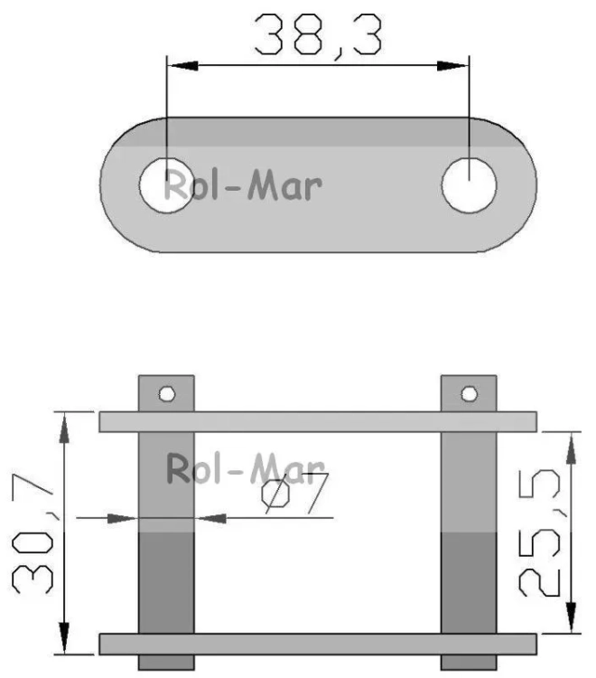 Zamek łańcucha przenośnika AZ24232 John Deere 2