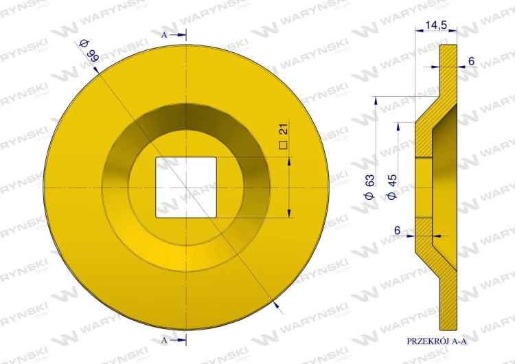 Tarcza sortująca wygięta 99 x 15 x 21 mm zastosowanie 08800024 Grimme Waryński  2