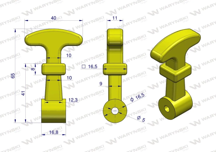 Zaczep osłon gumowy mały 65mm zastosowanie 804951.0 Claas Waryński 2