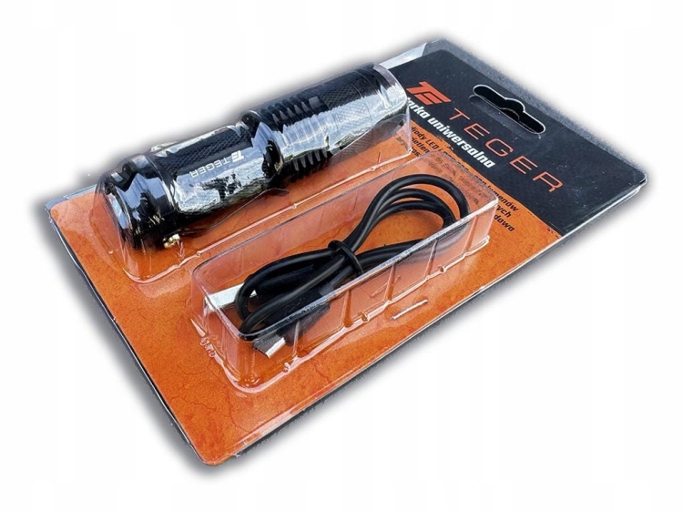 Latarka kompaktowa LED COB aluminiowa obudowa 200 lm z funkcją oświetlenia warsztatowego 500mAh USB Teger 2