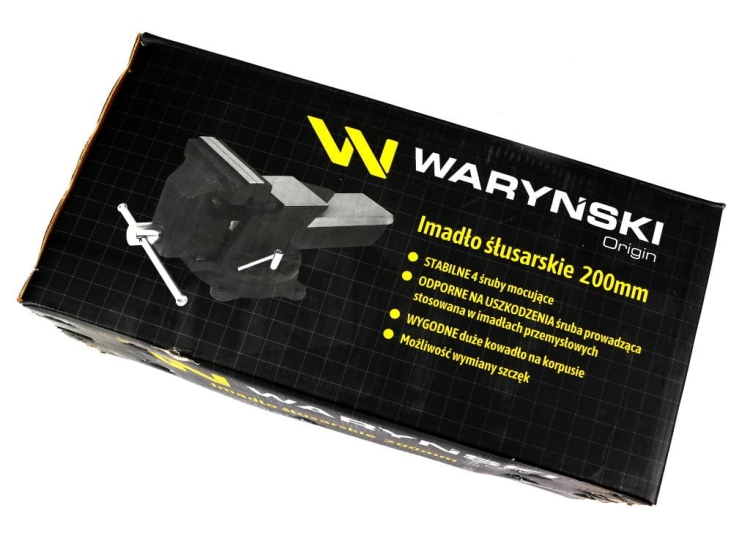 Imadło ślusarskie przemysłowe z żeliwa sferoidalnego obrotowe 200 mm Waryński 2