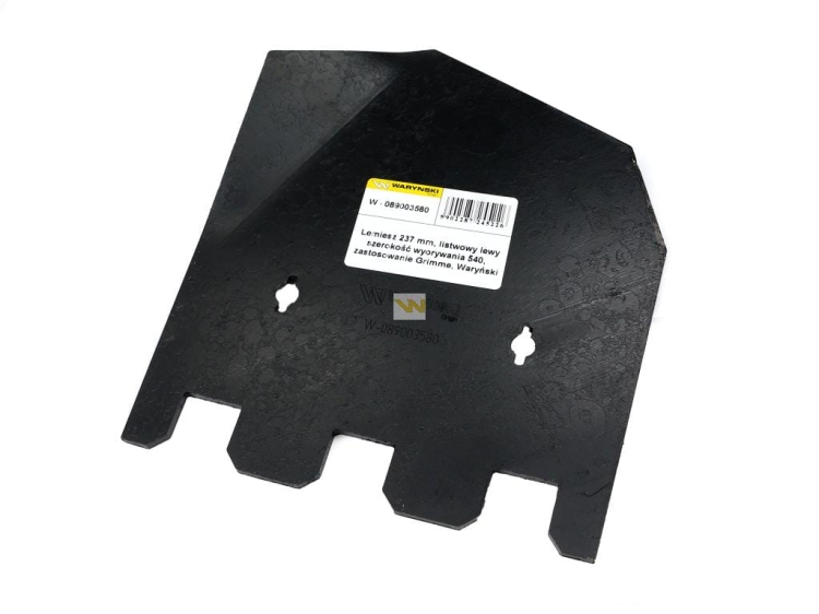 Lemiesz 237 mm listwowy lewy szerokość wyorywania 540 zastosowanie Grimme Waryński  2