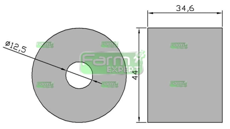 Tuleja gumowa podsiewacza 44x35mm 619342.1 Claas 2