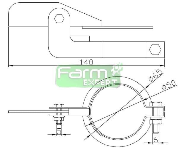 Pokrywa tłumika 42102100 C-330/360/MF3 2