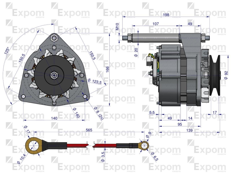 Alternator kompletny C-360 72A EXPOM EXPOM KWIDZYN eu 3