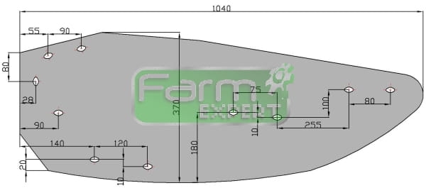 Skrzydło odkładni prawe 14"-16" Kverneland Vulcan 063283 3