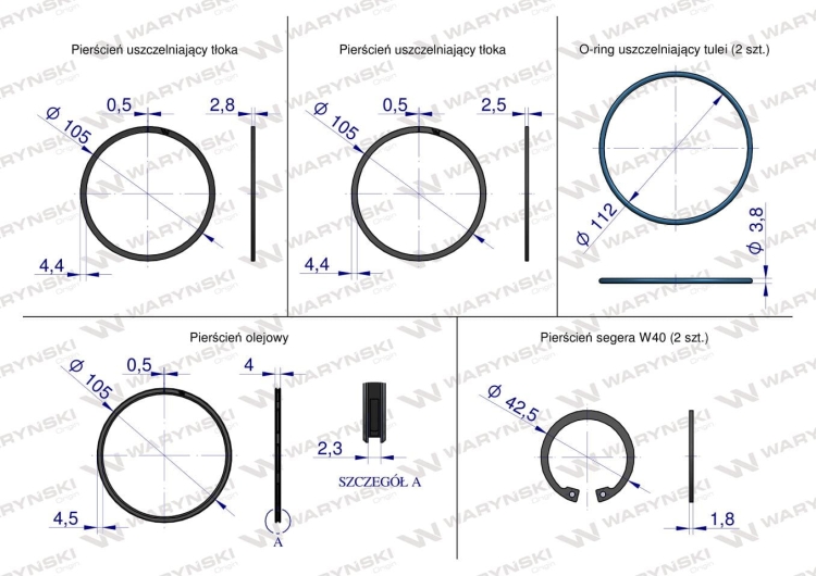 Zestaw Naprawczy PROXIMA PLUS 90 WARYŃSKI 5