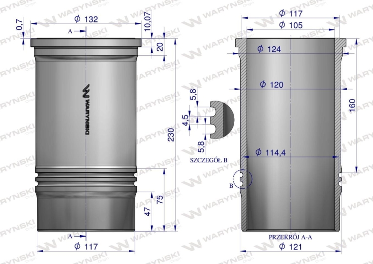 Zestaw Naprawczy Zetor 19000992 FI-105 3-pierścienie Waryński 3
