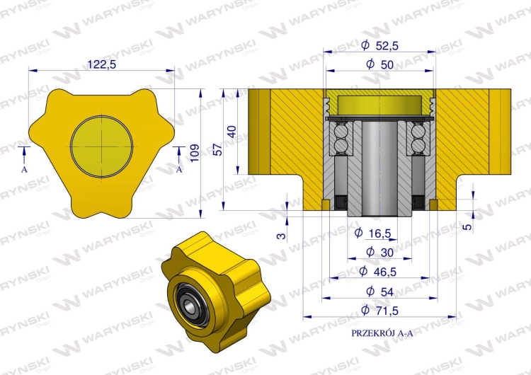 Rolka wytrząsacza PU Grimme 20034296 Waryński 3