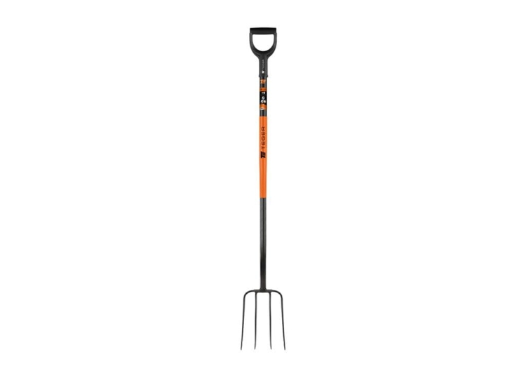 Widły gospodarcze 4-zębne na metalowym trzonku - Extra Long (dł. 1600 mm) Teger