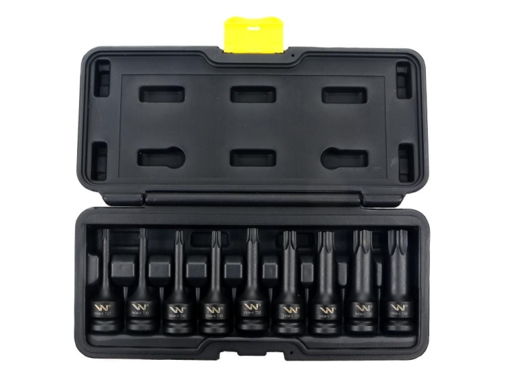 Zestaw nasadek udarowych 1/2 typu STAR TORX 9 el. ze stali CrMo Waryński 2