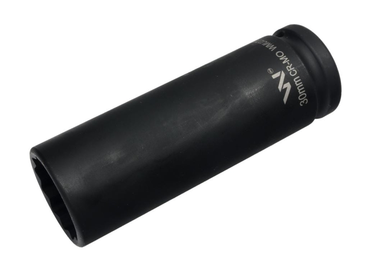 Nasadka udarowa 3/4" dwunastokątna ze stali CrMo 30mm bardzo długa D120 SLIM Waryński