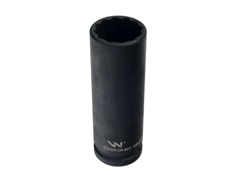 Nasadka udarowa 3/4" dwunastokątna ze stali CrMo 30mm bardzo długa D120 SLIM Waryński 2