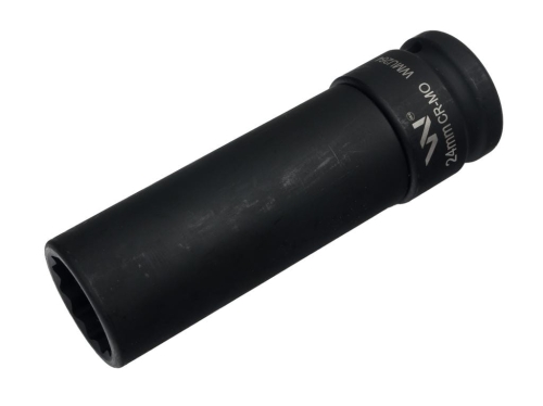Nasadka udarowa 3/4" dwunastokątna stal CrMo 24mm bardzo długa D120 SLIM Waryński