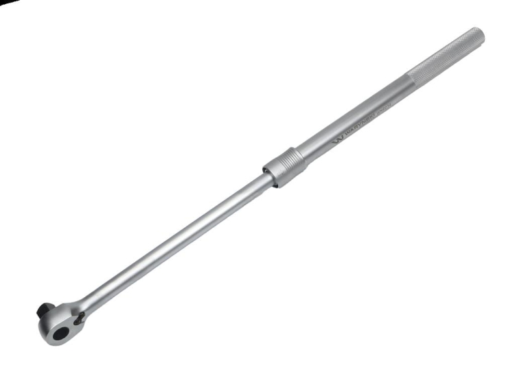 Grzechotka 72 zęby teleskopowa do nasadek 3/4 cala długość 495-775mm Waryński  3