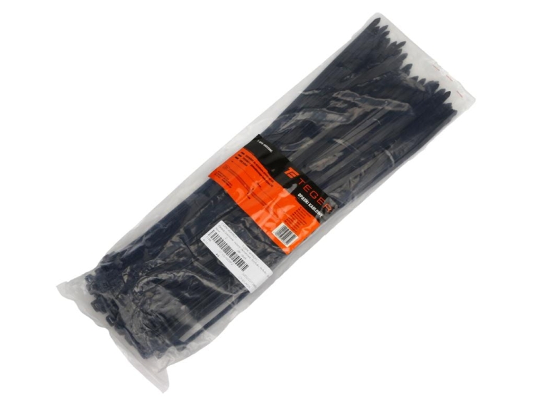 Opaski kablowe trytytki 9.0 x 550mm 100 szt w czarne odporne na UV Teger 2