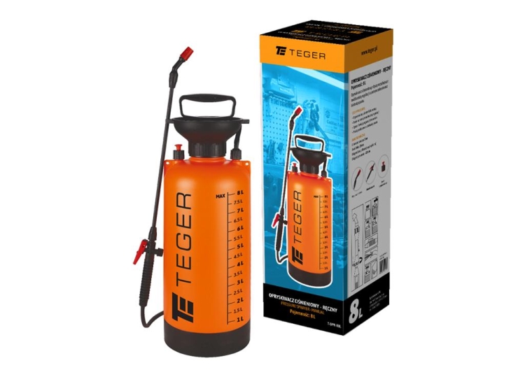 Opryskiwacz ciśnieniowy ręczny 8L TEGER 2
