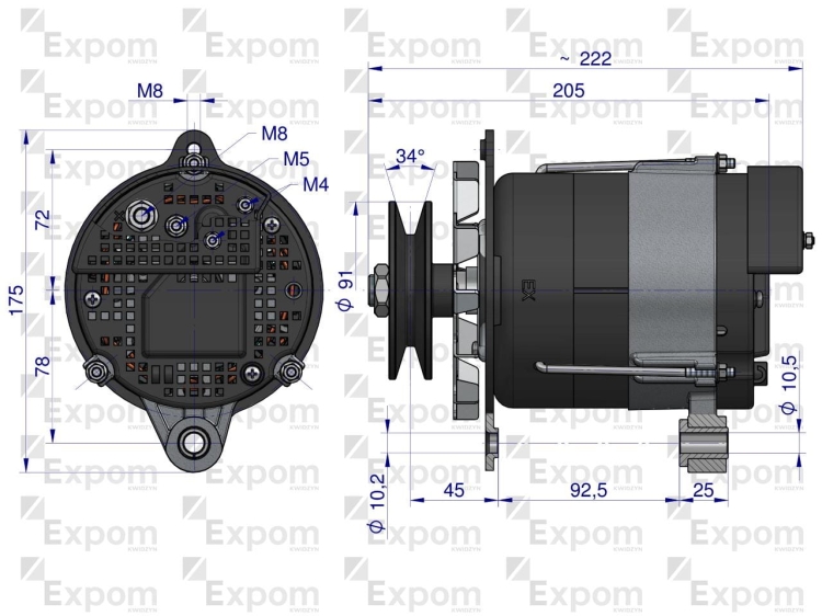 Alternator MTZ 100A EXPOM KWIDZYN eu 3