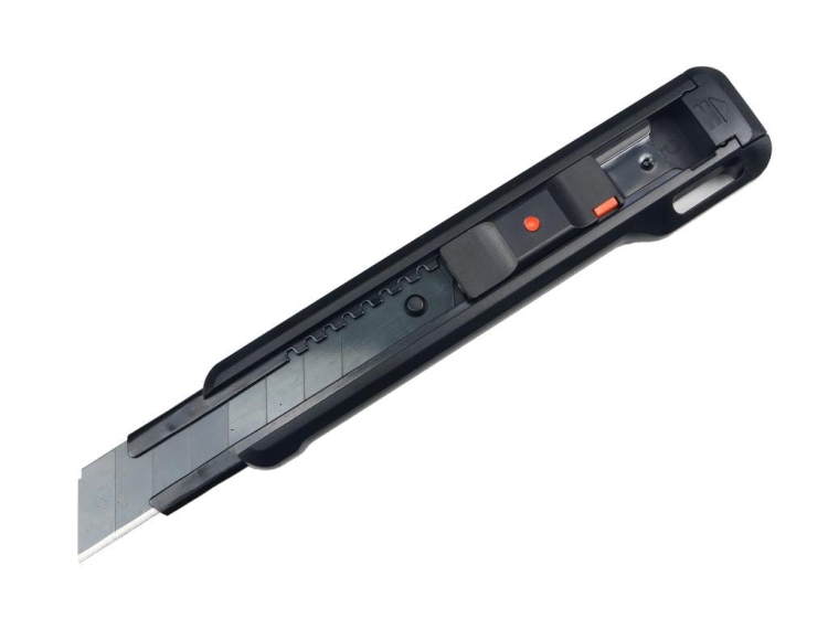 Nożyk łamany ostrze 18mm ze stali SK2 w obudowie z tworzywa ABS Teger