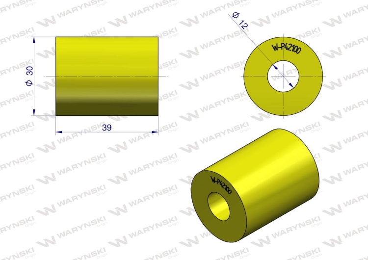Amortyzator poliuretanowy Tuleja do podsiewacza fi30x38x11 John Deere P42100 Waryński 4