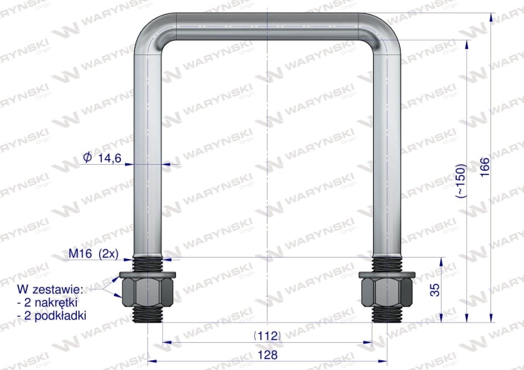 Jarzmo Cybant M16 112x150 Waryński 3