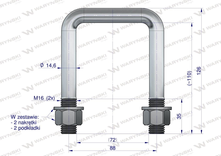 Jarzmo Cybant M16 72x110 Waryński 3