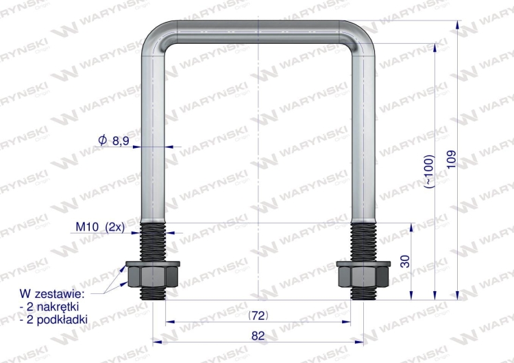 Jarzmo Cybant M10 72x100 Waryński 3