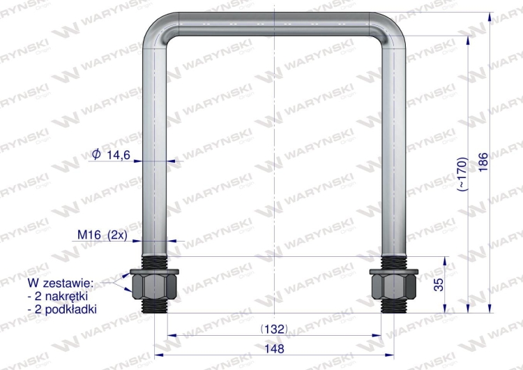 Jarzmo Cybant M16 132x170 Waryński 3
