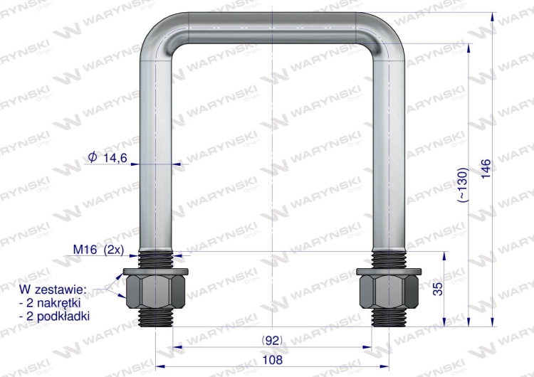 Jarzmo Cybant M16 92x130 Waryński 3