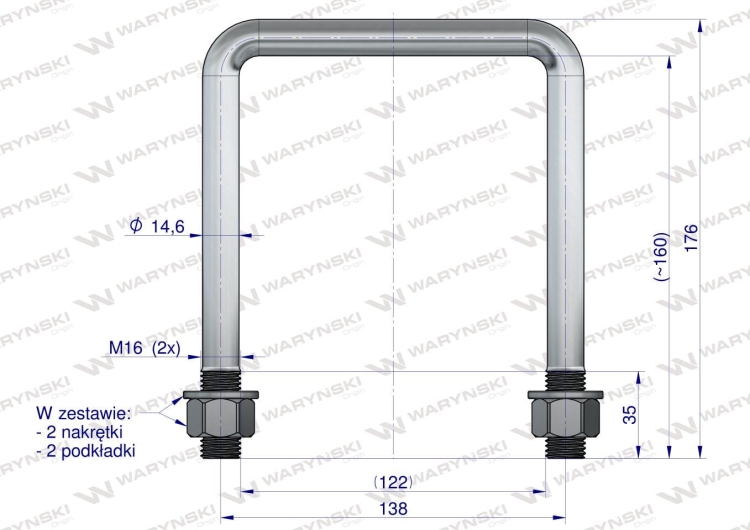 Jarzmo Cybant M16 122x160 Waryński 3