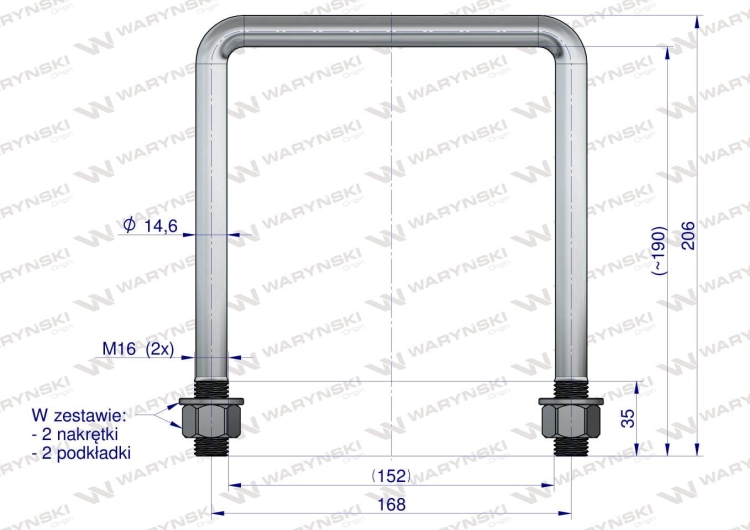 Jarzmo Cybant M16 152x190 Waryński 3