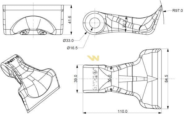 Bijak młotkowy mulczarka zastosowanie Agrimaster Zanon Leopard Waryński rysunke techniczny