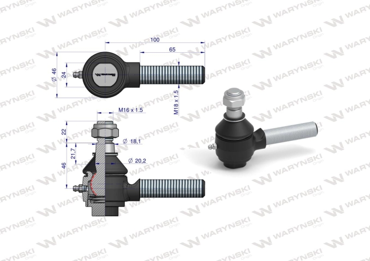 Przegub układu kierowniczego prawy 5211-7711 Zetor WARYŃSKI 4