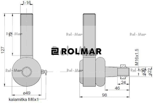 Przegub kulowy targańca hederu AH21345 John Deere 2